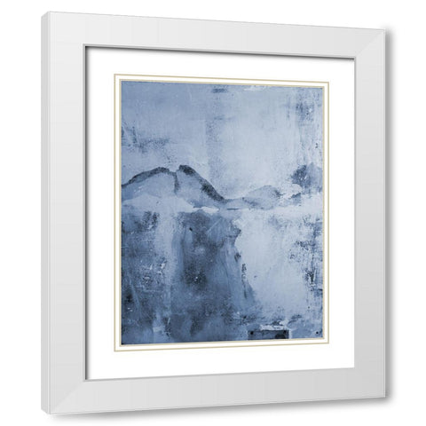 Blue Mountain White Modern Wood Framed Art Print with Double Matting by Phillip, Jamie