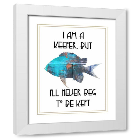 Fish White Modern Wood Framed Art Print with Double Matting by Phillip, Jamie
