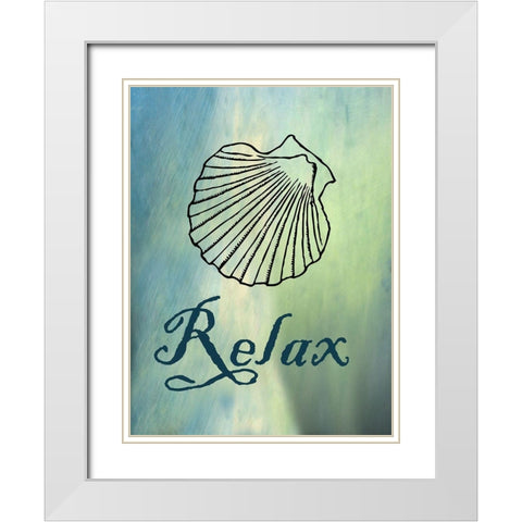 Bath Shells  White Modern Wood Framed Art Print with Double Matting by Phillip, Jamie