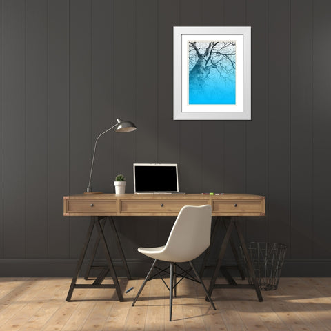 Blue Sky White Modern Wood Framed Art Print with Double Matting by Phillip, Jamie