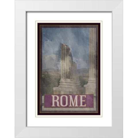 Rome City White Modern Wood Framed Art Print with Double Matting by Phillip, Jamie