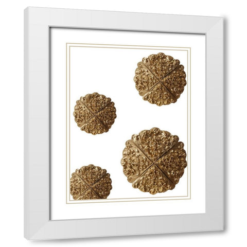Medalian Gold White Modern Wood Framed Art Print with Double Matting by Phillip, Jamie