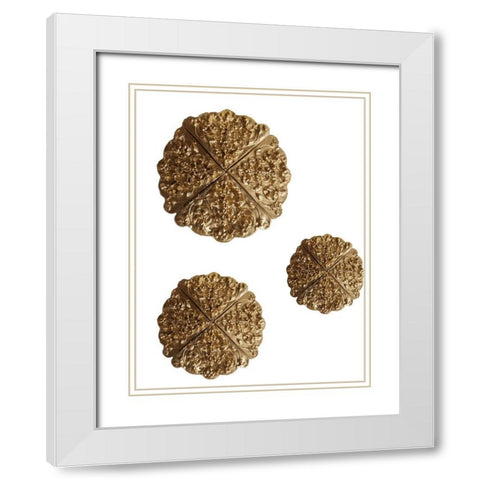 Medalian Gold 2 White Modern Wood Framed Art Print with Double Matting by Phillip, Jamie