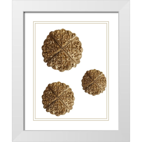 Medalian Gold 2 White Modern Wood Framed Art Print with Double Matting by Phillip, Jamie