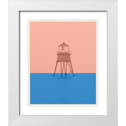Strange Tide White Modern Wood Framed Art Print with Double Matting by Phillip, Jamie