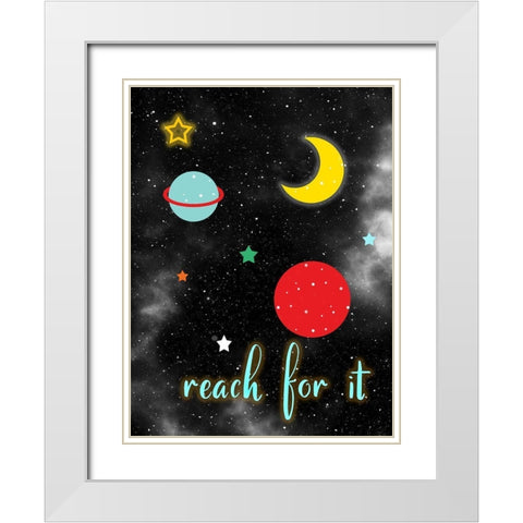 Stars 1 White Modern Wood Framed Art Print with Double Matting by Phillip, Jamie