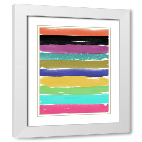 Abstract Wall White Modern Wood Framed Art Print with Double Matting by Phillip, Jamie