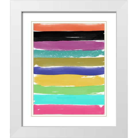 Abstract Wall White Modern Wood Framed Art Print with Double Matting by Phillip, Jamie