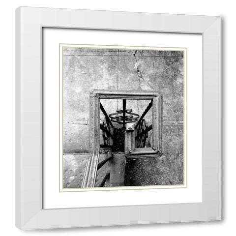 Railing 3 White Modern Wood Framed Art Print with Double Matting by Phillip, Jamie