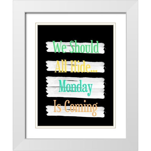 Monday White Modern Wood Framed Art Print with Double Matting by Phillip, Jamie