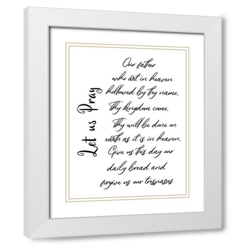The Lords Prayer White Modern Wood Framed Art Print with Double Matting by Phillip, Jamie