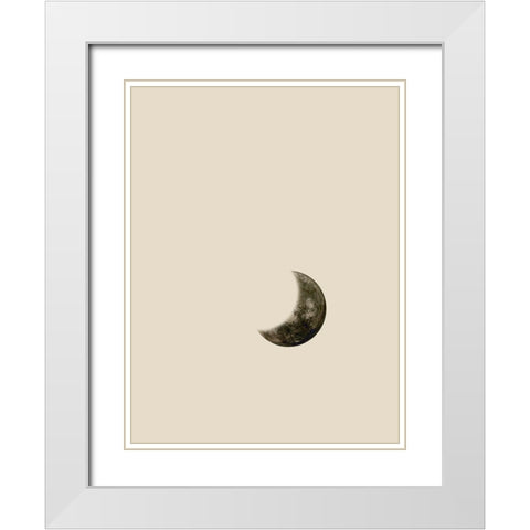 Moon White Modern Wood Framed Art Print with Double Matting by Phillip, Jamie