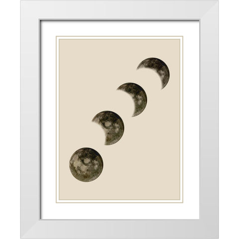 Moon Path White Modern Wood Framed Art Print with Double Matting by Phillip, Jamie
