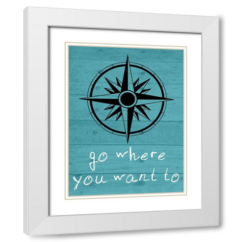 Brave White Modern Wood Framed Art Print with Double Matting by Phillip, Jamie