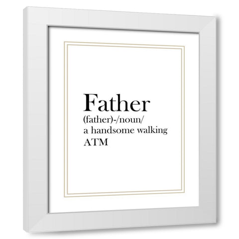 Father  White Modern Wood Framed Art Print with Double Matting by Phillip, Jamie