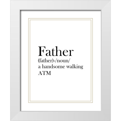 Father  White Modern Wood Framed Art Print with Double Matting by Phillip, Jamie