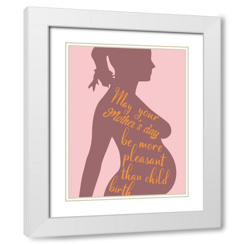 Mother 6 White Modern Wood Framed Art Print with Double Matting by Phillip, Jamie