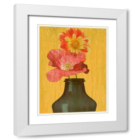 Spring Vase White Modern Wood Framed Art Print with Double Matting by Phillip, Jamie