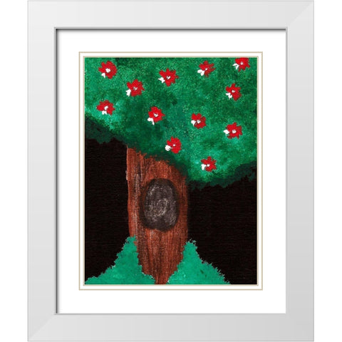 Prosperity Tree White Modern Wood Framed Art Print with Double Matting by Phillip, Jamie
