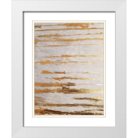 Golden Creation 1 White Modern Wood Framed Art Print with Double Matting by Phillip, Jamie