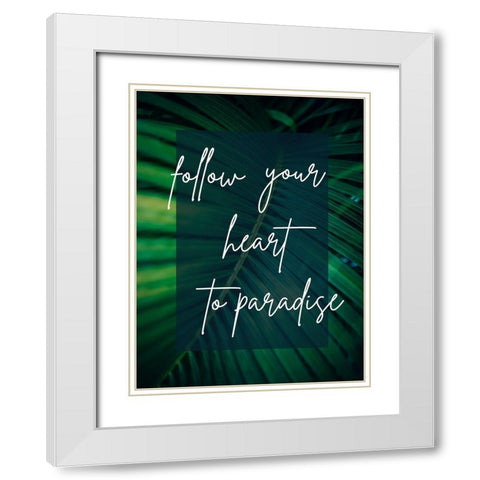 Paradise White Modern Wood Framed Art Print with Double Matting by Phillip, Jamie