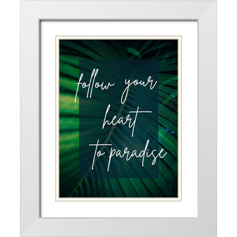 Paradise White Modern Wood Framed Art Print with Double Matting by Phillip, Jamie