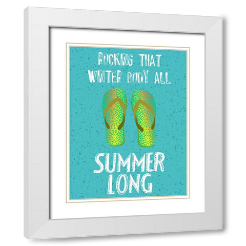 Flipflops 2 White Modern Wood Framed Art Print with Double Matting by Phillip, Jamie