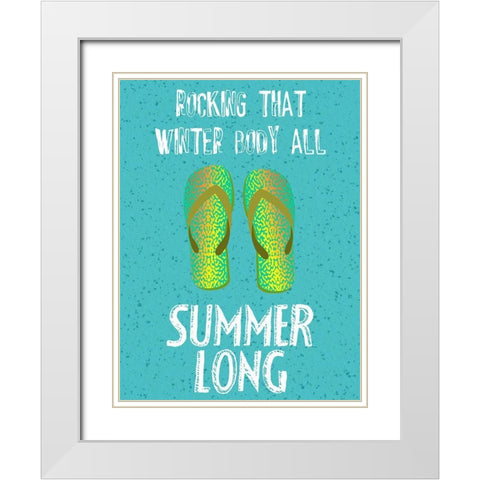 Flipflops 2 White Modern Wood Framed Art Print with Double Matting by Phillip, Jamie