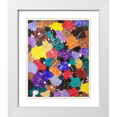 Drip Drop Color Pop 2 White Modern Wood Framed Art Print with Double Matting by Phillip, Jamie