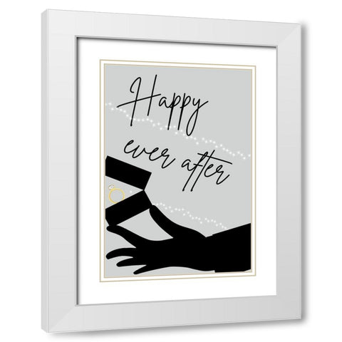 Crazy Love White Modern Wood Framed Art Print with Double Matting by Phillip, Jamie