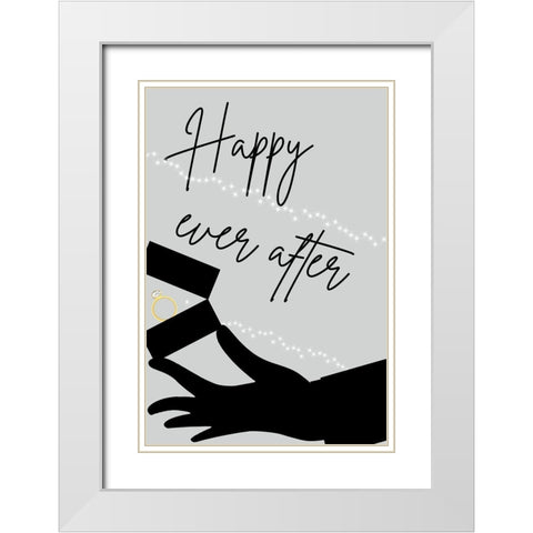 Crazy Love White Modern Wood Framed Art Print with Double Matting by Phillip, Jamie