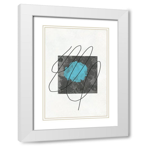 Lined Abstract 2 White Modern Wood Framed Art Print with Double Matting by Phillip, Jamie