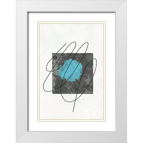 Lined Abstract 2 White Modern Wood Framed Art Print with Double Matting by Phillip, Jamie