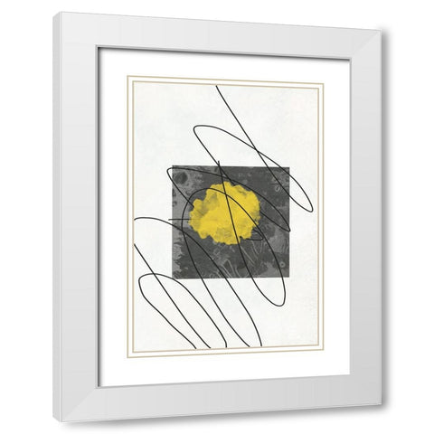 Lined Abstract 3 White Modern Wood Framed Art Print with Double Matting by Phillip, Jamie