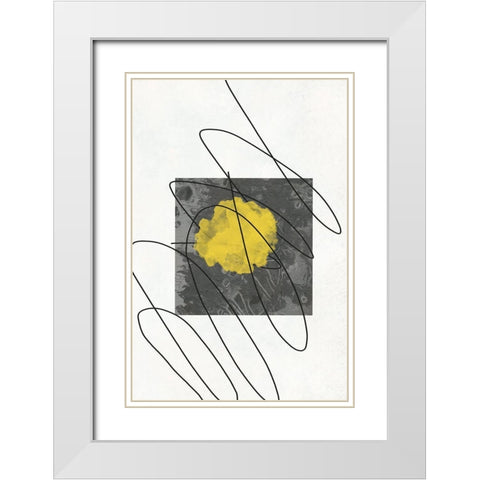 Lined Abstract 3 White Modern Wood Framed Art Print with Double Matting by Phillip, Jamie