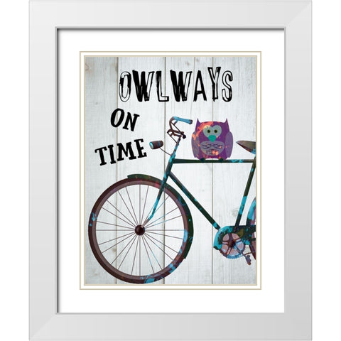 Bicycle Travel 7 White Modern Wood Framed Art Print with Double Matting by Phillip, Jamie