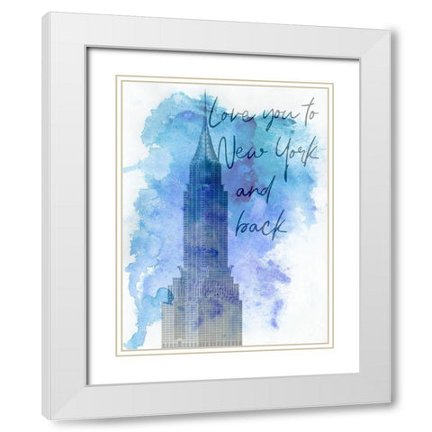 New York And Back White Modern Wood Framed Art Print with Double Matting by Phillip, Jamie
