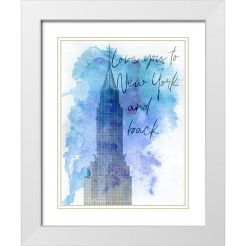 New York And Back White Modern Wood Framed Art Print with Double Matting by Phillip, Jamie