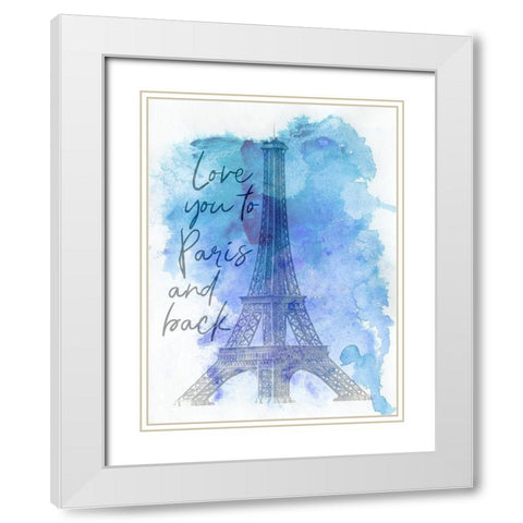 To Paris And Back White Modern Wood Framed Art Print with Double Matting by Phillip, Jamie