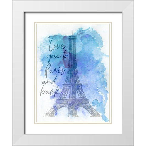 To Paris And Back White Modern Wood Framed Art Print with Double Matting by Phillip, Jamie