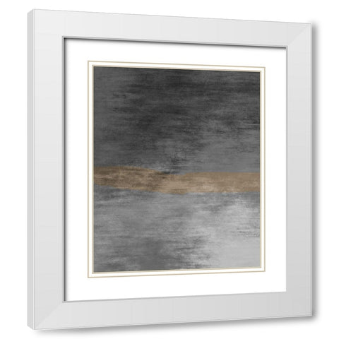 Night And Gold White Modern Wood Framed Art Print with Double Matting by Phillip, Jamie