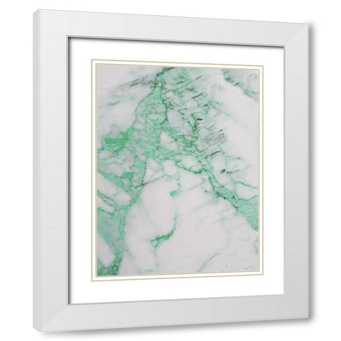 Tribe Aqua White Modern Wood Framed Art Print with Double Matting by Phillip, Jamie