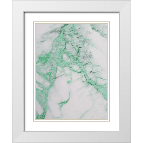 Tribe Aqua White Modern Wood Framed Art Print with Double Matting by Phillip, Jamie