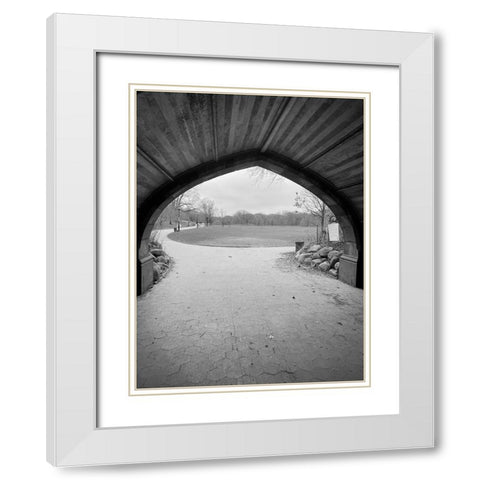 Tunnel Black White Modern Wood Framed Art Print with Double Matting by Phillip, Jamie