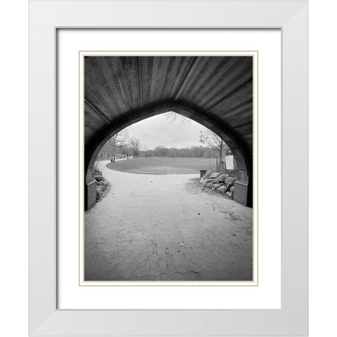 Tunnel Black White Modern Wood Framed Art Print with Double Matting by Phillip, Jamie