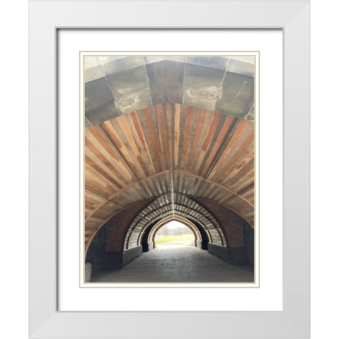Tunnel White Modern Wood Framed Art Print with Double Matting by Phillip, Jamie