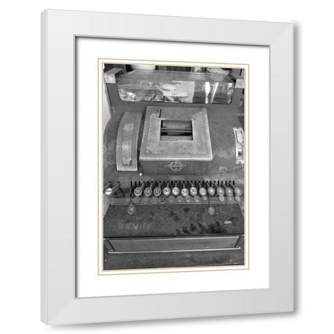 Cash Register White Modern Wood Framed Art Print with Double Matting by Phillip, Jamie