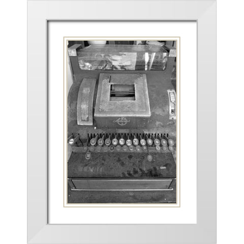 Cash Register White Modern Wood Framed Art Print with Double Matting by Phillip, Jamie
