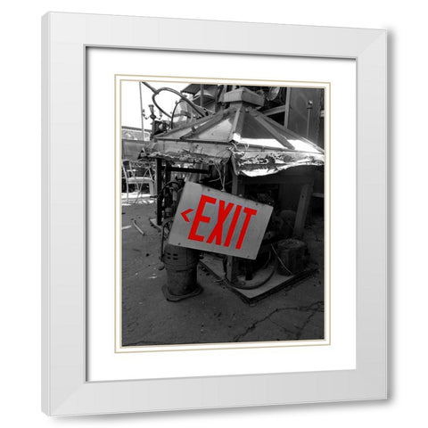Exit White Modern Wood Framed Art Print with Double Matting by Phillip, Jamie