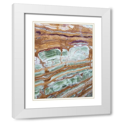 Marble Glaze White Modern Wood Framed Art Print with Double Matting by Phillip, Jamie